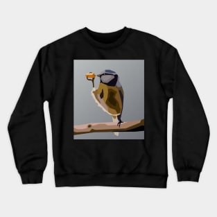 Cartoon sparrow feeding time Crewneck Sweatshirt